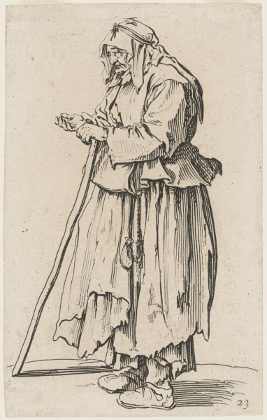 THE BEGGAR WOMAN COUNTING ALMS