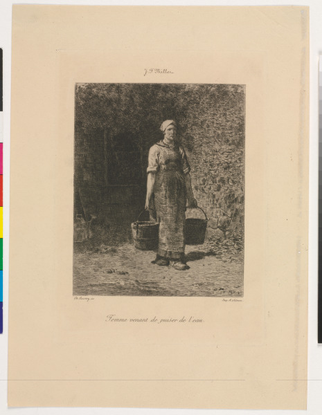 FEMME VENANT DE PUISER DE L'EAU