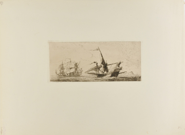 TWO SAILING VESSELS AT SEA