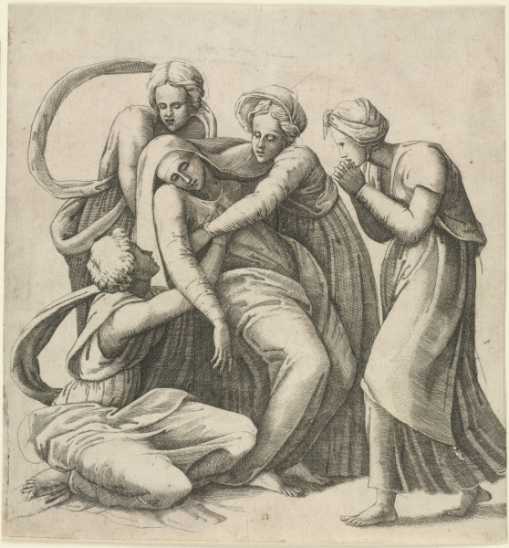THE VIRGIN FAINTING SUPPORTED BY FOUR WOMEN