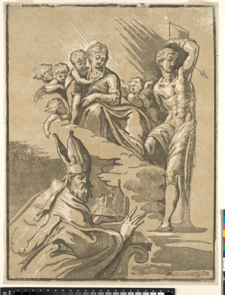 VIRGIN AND CHILD WITH ST. SEBASTIAN