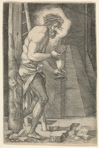 THE MAN OF SORROWS AT THE FOOT OF THE CROSS