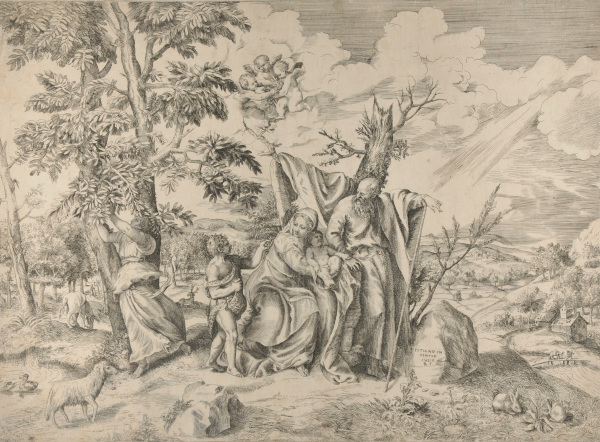 THE HOLY FAMILY WITH ST. JOHN THE BAPTIST