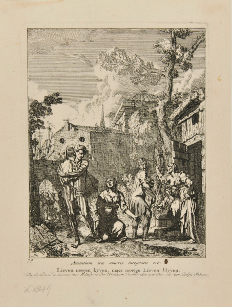 Three illustrations for the comedy ‘Julfus’ (1668) by Andries Pels: act two
