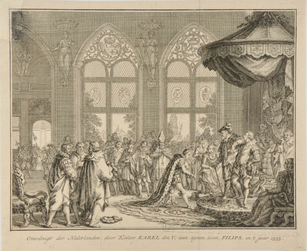 TAKING OVER OF THE NETHERLANDS BY KAISAR CHARLES V AND HIS SON PHILIP