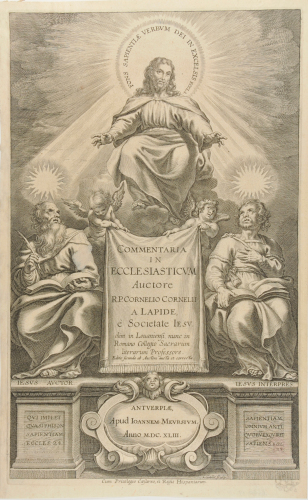 TITLE PAGE FOR CORNELIS VAN DEN STEENE'S "COMMENTARIA IN ECCLESIASTICUM" (ANTWERP: 1634)