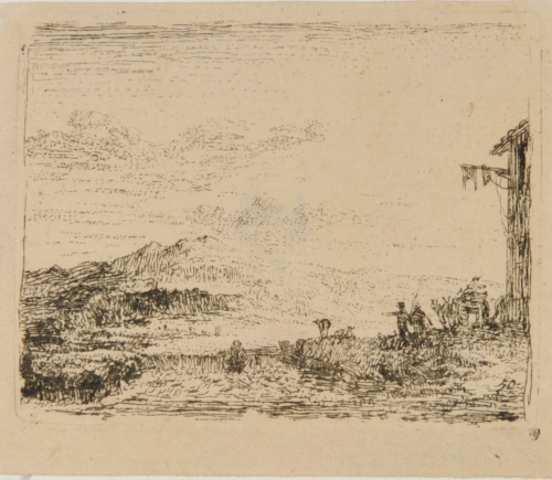 THE HORSE AND CART OUTSIDE AN INN