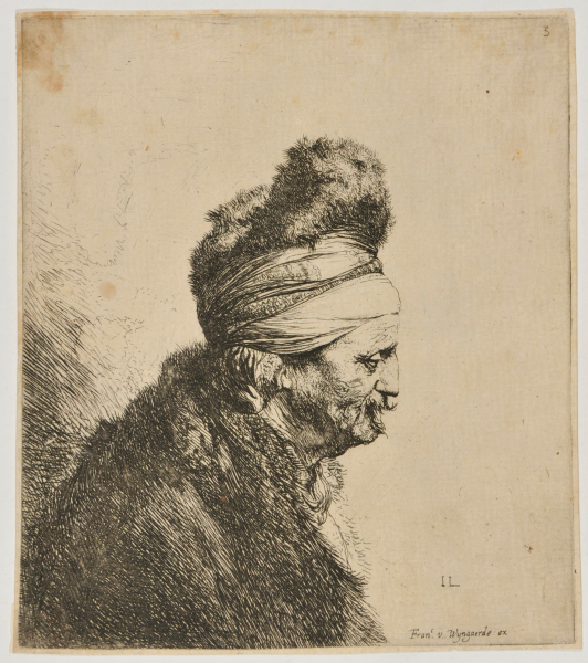 HEAD OF AN ORIENTAL, PROFILE TO RIGHT