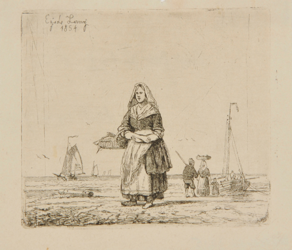 THE FISH-WOMAN STANDING ON THE BEACH