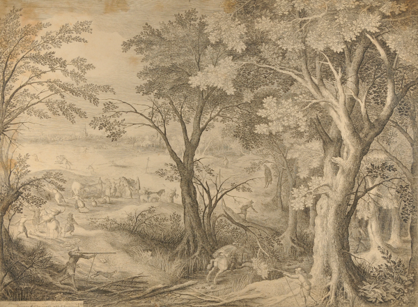 LANDSCAPE WITH COACH ATTACKED BY ROBBERS