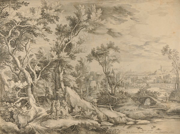 LANDSCAPE WITH ABRAHAM AND THE THREE ANGELS
