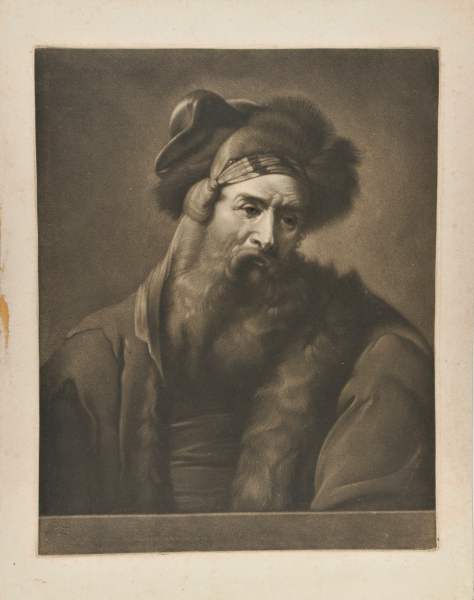 MAN WITH LONG BEARD, WEARING FURRED TURBAN