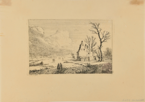 WINTER LANDSCAPE WITH CLOUDS ON THE HORIZON