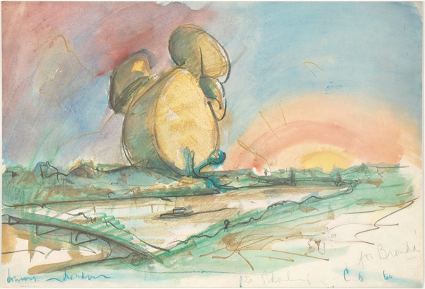 PROPOSED COLOSSAL MONUMENT FOR BATTERSEA PARK, LONDON, DRUM SET (1966)