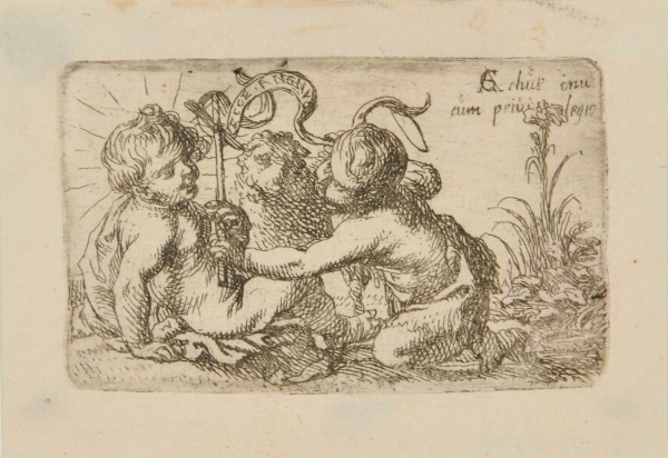 THE CHRIST CHILD AND SAINT JOHN SITTING WITH THE LAMB BETWEEN THEM