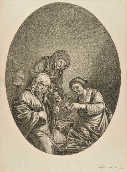 THREE OLD WOMEN DRINKING
