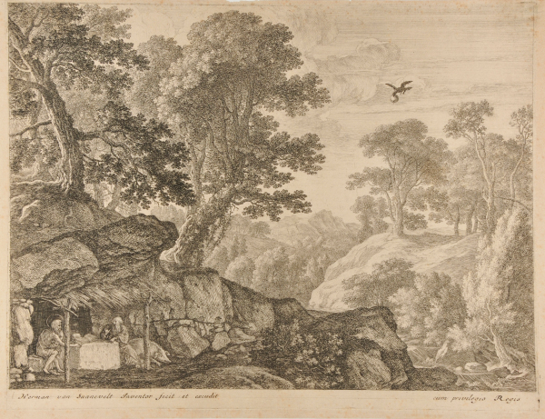 SAINTS PAUL AND ANTHONY BY THE ENTRANCE TO A CAVE