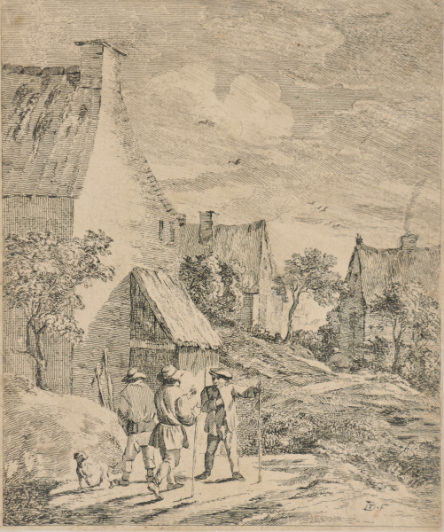 THREE PEASANTS ON A ROAD