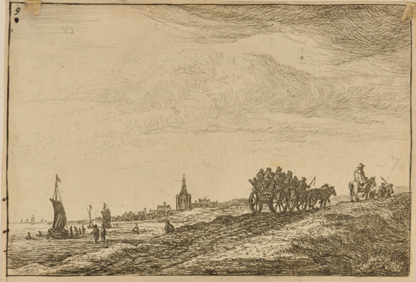 CART ON A ROAD NEAR THE COAST