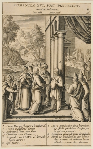 CHRIST HEALING A MAN WITH DROPSY