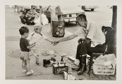 SHOESHINE MAN AND TWO BOYS