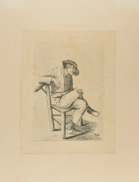 DUTCH PEASANT SEATED IN CHAIR
