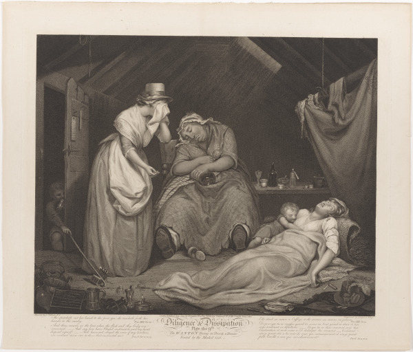 THE WANTON DYING IN POVERTY AND DISEASE VISITED BY THE MODEST GIRL