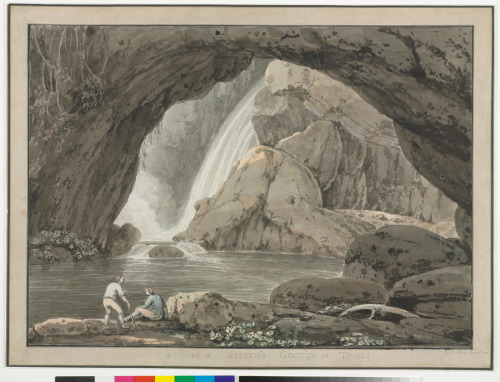 A VIEW OF THE CASCADE OF NEPTUNE'S GROTTO AT TIVOLI