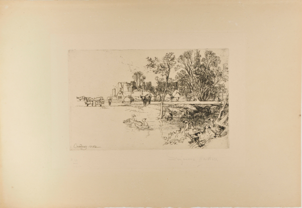 COWDRAY CASTLE, WITH GEESE