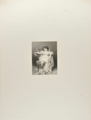 LITTLE GIRL SEATED IN A CHAIR