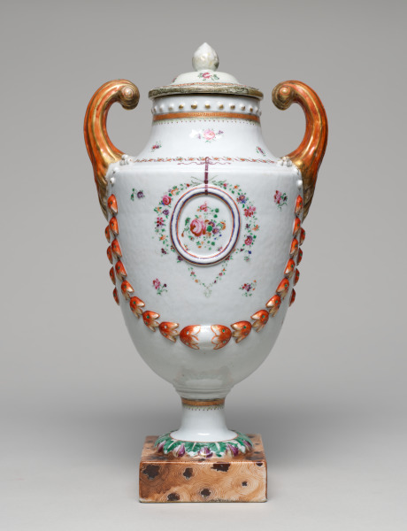 Pistol-Handled Covered Urn