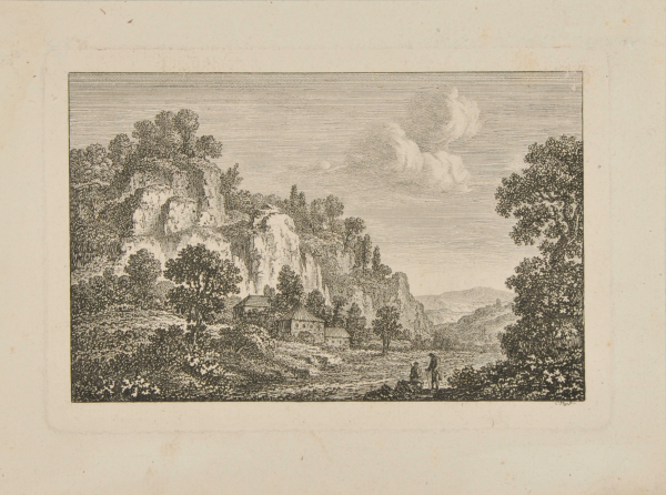 CLIFFS WITH COTTAGES BELOW