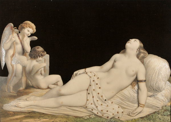 RECLINING ODALISQUE WITH TWO CUPIDS