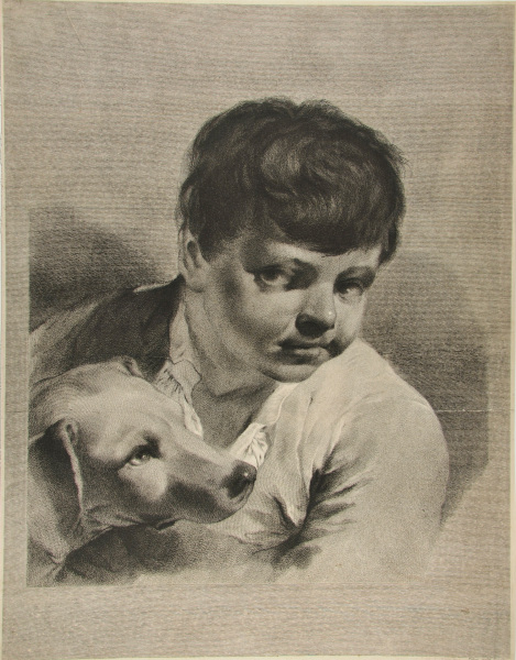 BOY WITH DOG