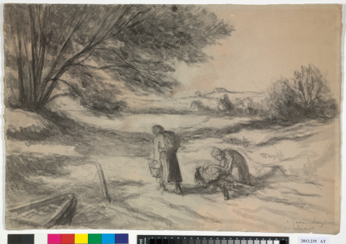 PEASANTS IN LANDSCAPE (RECTO); NUDE (VERSO)