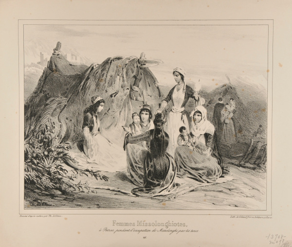 FEMMES MISSOLONGHIOTES, À PATRAS, PENDANT L'OCCUPATION DE MISSOLONGHI PAR LES TURCS