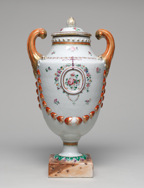 Pistol-Handled Covered Urn