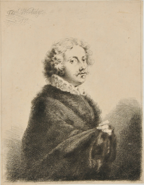 HALF LENGTH OF MAN, TO RIGHT, WEARING RUFF AND FUR TRIMMED CLOAK