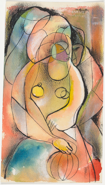 EMBRACE (RECTO); ABSTRACT COMPOSITION STUDY (VERSO)