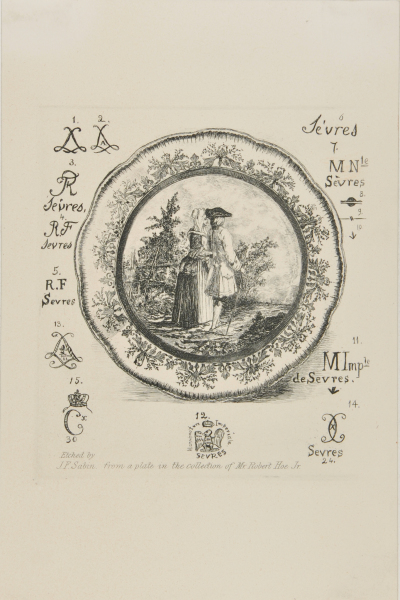 SEVRES PLATE IN THE COLLECTION OF ROBERT HOE, JR.