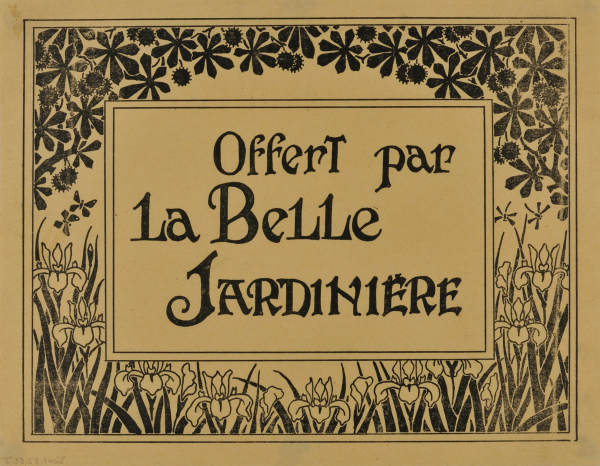FROM A SERIES OF CALENDAR PAGES COMMISSIONED BY THE DEPARTMENT STORE "LA BELLE JARDINIÈRE"