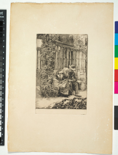 RENÉE MAUPERIN: RENÉE AND HER FATHER SITTING IN THE PORCH OF THE CHURCH AT MORIMOND