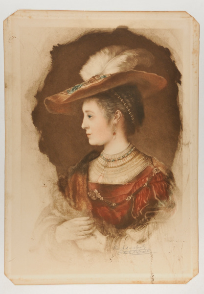 PORTRAIT OF A LADY IN A FEATHERED HAT