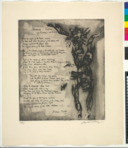 From the portfolio “21 Etchings and Poems”