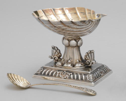 Footed Salt with Spoon
