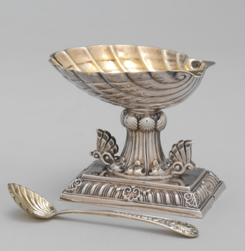 Footed Salt with Spoon