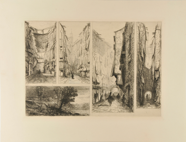 A STREET IN BARCELONA; FOUR SKETCHES