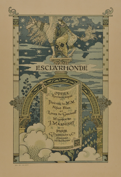 TITLE PAGE FROM THE BOOK "JULES MASSENET, ESCLARMONDE: OPE´RA ROMANESQUE (PARIS: G. HARTMANN, 1889)"