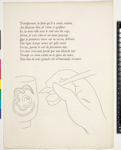 Untitled (hand and cup, published state on page proof)