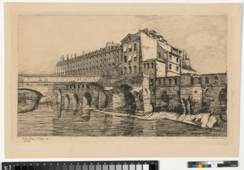 GOTHIC ARCHITECTURAL RUINS NEAR THE HOTEL DIEU IN PARIS